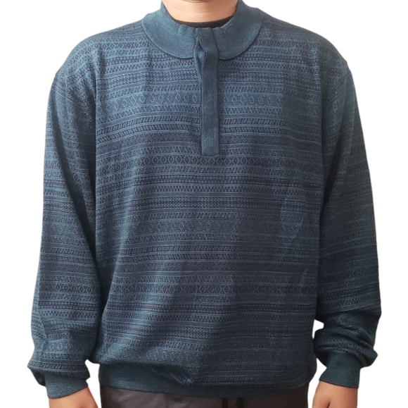 Cutter And Buck Men's Sweaters Monck Neck 1/4 Bottons Wool/ Acrylic 3XL Tall - Picture 1 of 8